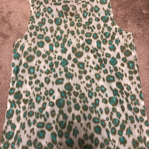 Loft Leopard Ruffled Sleeveless Top - Picture 3 of 3